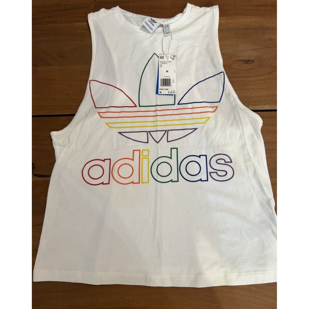 Adidas Pride Trefoil Tank Top FI0879 Rainbow  New Women's Size Medium